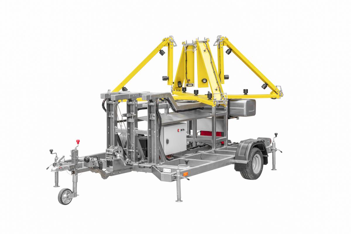 Mobilní světelný kříž FIREFLY pro označení uzavření letištní dráhy