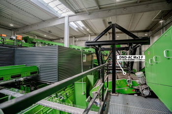 Automatická magnetická deska DND-AC – třídění neželezných kovů ze škváry ZEVO