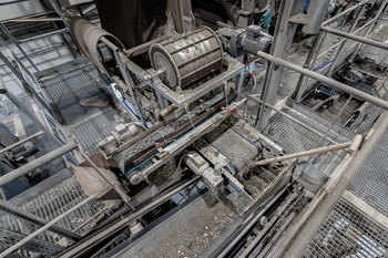 Magnetický buben MB – třídění neželezných kovů ze škváry ZEVO