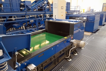 Eddy current separátor ECS s vibračním podavačem – separace hliníku při recyklaci kovů