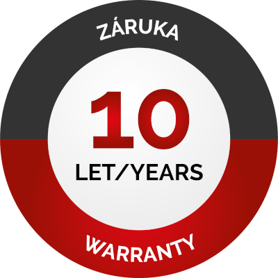Záruka 10 let / 10 year warranty
