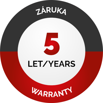 Záruka 5 let / 5 year warranty